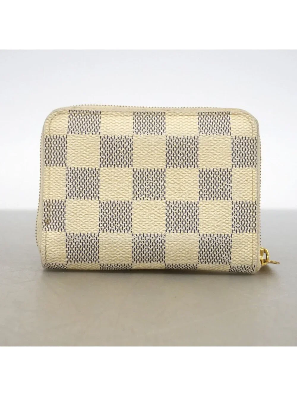 Louis Vuitton Coin Purse Damier Azur Zippy White